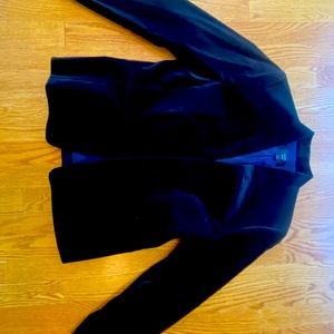 JCrew Black Velvet Blazer, silk lined, size 12